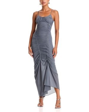 Maygel Coronel Liturgua Ruched High Low Dress - Blue