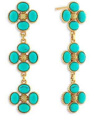 Capucine de Wulf Berry Clover Linear Earrings - Blue