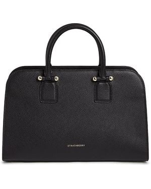 Strathberry Georgia Leather Midi Tote - Black