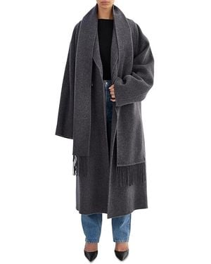 Lamarque Twila Wool Scarf & Coat - Black