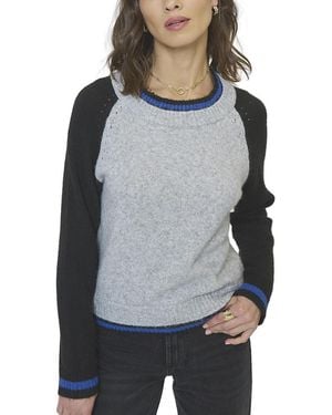 Central Park West Olivia Baseball Sweater - Gray