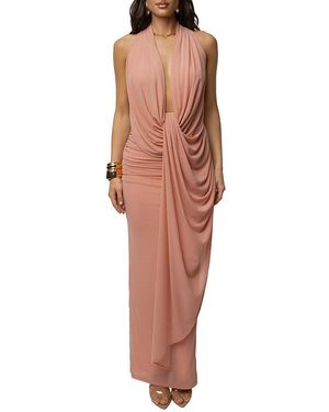 JLUXLABEL Alaina Plunge Maxi Dress - Red