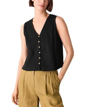 Whistles Button Rib Tank - Black