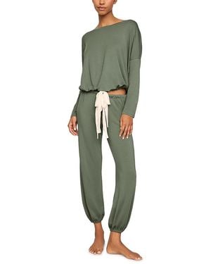 Eberjey Gisele Slouchy Pajama Set - Green