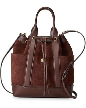 Veronica Beard Leather Goody Bag - Brown