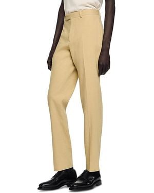 Sandro Classic Fit Wool Suit Pants - Natural