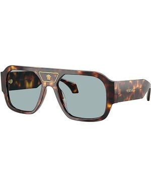Versace Square Sunglasses, 56Mm - Gray