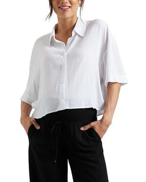 Ripe Maternity Farrah Crop Shirt - White