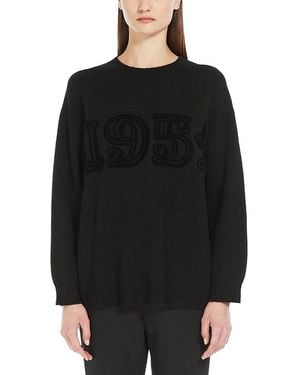Max Mara Fido Wool & Cashmere Crewneck Sweater - Black