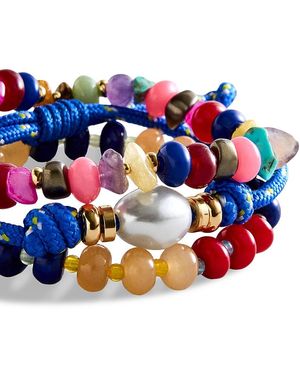 BaubleBar Bold Type Bracelet Set - Blue