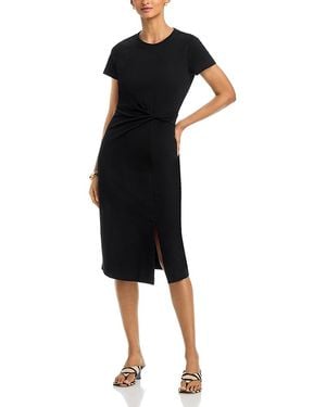 SINGLE THREAD Twist Front Knit Dress - Black