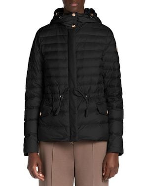 Moncler Raie Hooded Short Down Jacket - Black