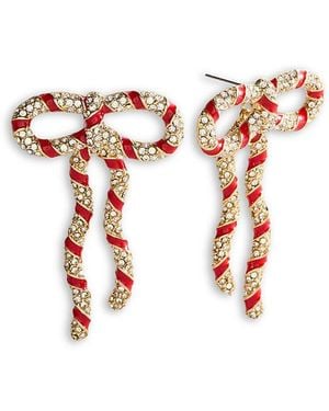 BaubleBar Twist Bow Earrings - White