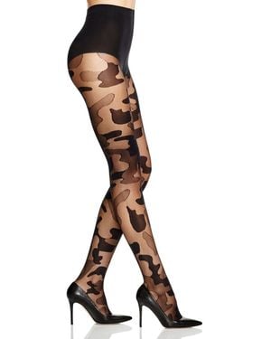 Pretty Polly Camouflage Tights - Black