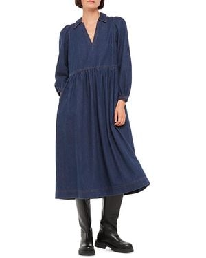 Whistles Rina Trapeze Dress - Blue