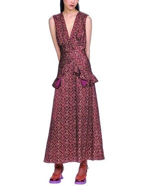 Anna Sui Wallpaper Medley Maxi Dress - Purple