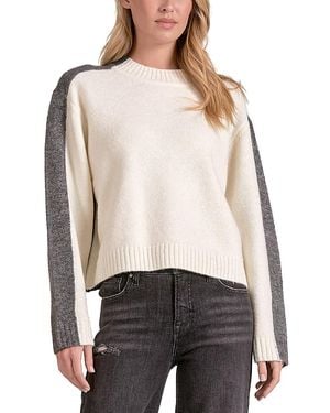 Elan Two Tone Mock Neck Sweater - Multicolour