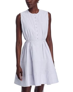 Proenza Schouler Kenzie Linen And Cotton Dress - Purple