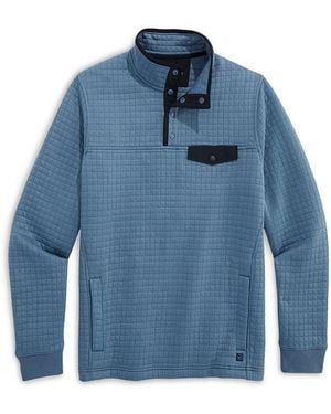 Vineyard Vines Navigator Relaxed Quarter Snap Sweatshirt - Blue