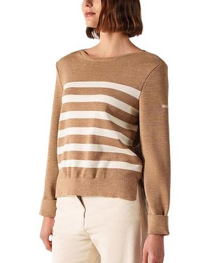 Saint James Marseillan Wool Boat Neck Sweater - Natural