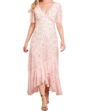 Needle & Thread Ethereal Blooms Frill Ankle Gown - Pink