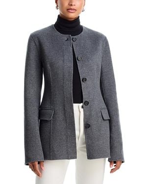 TOTEME Wool Collarless Double Jacket - Gray