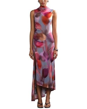 AMUR Kai Asymmetrical Dress - Red