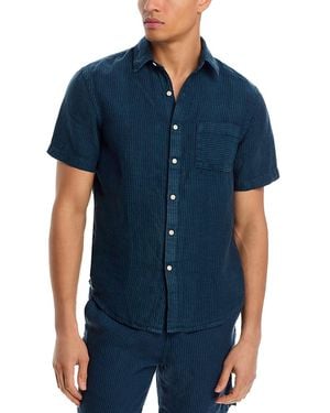 Alex Crane Ola Short Sleeve Overdyed Shirt - Blue