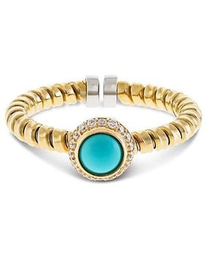 Alberto Milani 18K Diamond & Via Giardino Tubogas Small Rope Ring - White