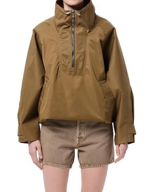Agolde Coulson Funnel Neck Jacket - Brown