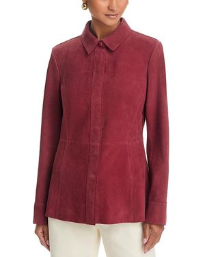 FRAME The Suede Shirt - Red