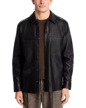 Jonathan Simkhai Gibson Leather Shirt Jacket - Black