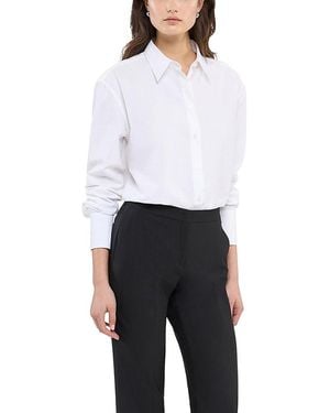 Another Tomorrow Oversized Shirt - White