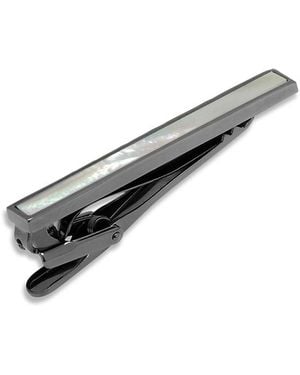Cufflinks Inc. Gunmetal-Tone Mother Of Pearl Inlaid Tie Clip - Metallic