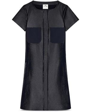 Courreges Vinyl Cotton Blend Pocket Dress - Black