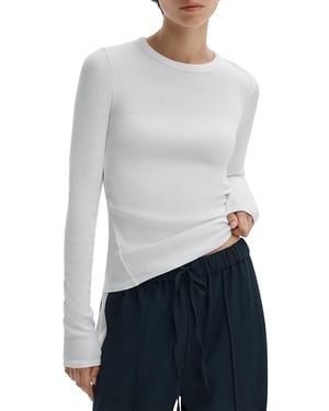Rag & Bone The Essential Rib Knit Tee - White