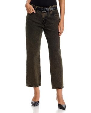 FRAME The Hang Mid Rise Straight Jeans - Black