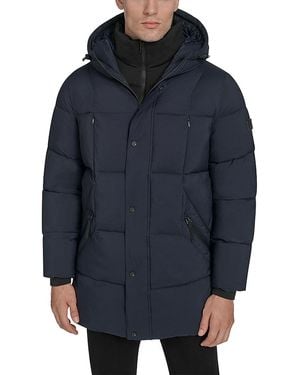 Andrew Marc Millstream Tech Down Parka Jacket - Blue