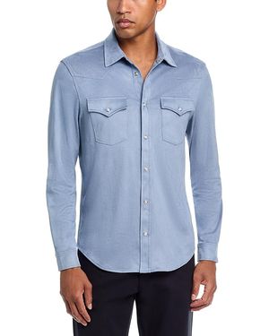 Monfrere Eastwood Sueded Shirt - Blue