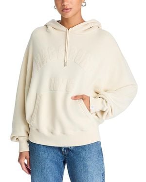 Rag & Bone Rb College Cotton Blend Hoodie Sweatshirt - Natural