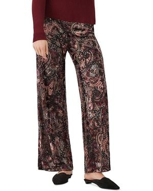 Karen Kane Velvet Burnout Wide Leg Pants - Multicolor
