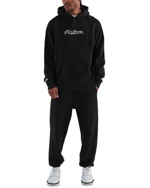 Malbon Fesque Cotton Logo Hoodie - Black