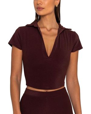 FAE Mila Coverup Polo - Red