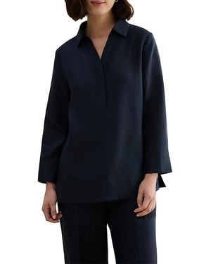 Hobbs Marlene Linen Shirt - Blue