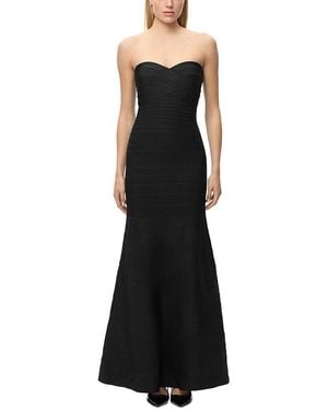 Hervé Léger The Sara Strapless Gown - Black
