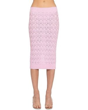 Des Phemmes Des_Phemmes Openwork Tube Skirt - Pink