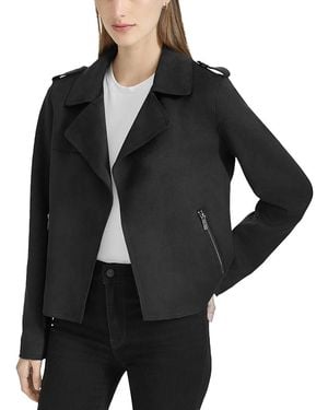 Marc New York Faux Suede Moto Jacket - Black