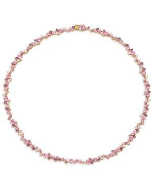 Sydney Evan 14K Wicked Sapphire, Amethyst, & Diamond Glinda Collar Necklace, 16 - Natural