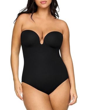 Spanx Shape Suit Your Fancy Strapless Brief Bodysuit - Black