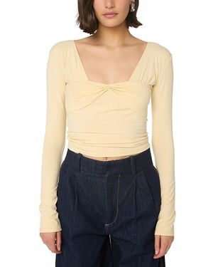 The Line By K Rian Slim Cropped Top - Blue